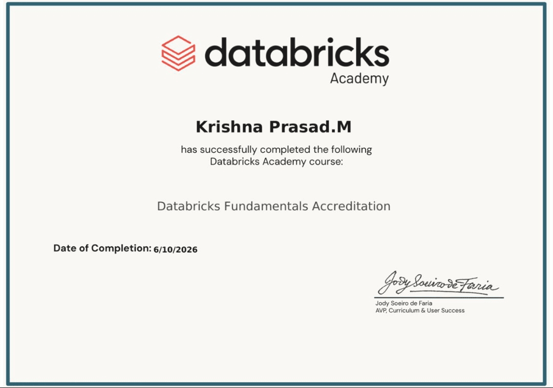 Databricks Fundamentals Accreditation